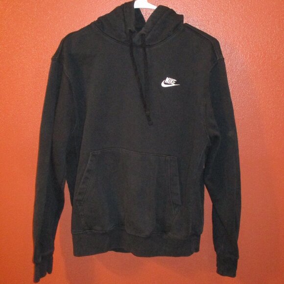 Nike Vintage White Tag Woman Small Petite Black White Swoosh Pullover Hoodie - Picture 8 of 9